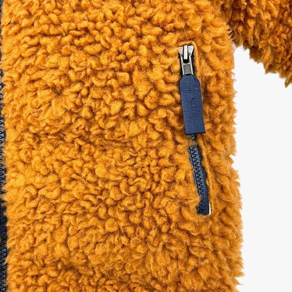 Patagonia Baby Hi Loft Parka Size 3T Brown Deep Pile Full Zip Hooded Teddy Bear - Picture 4 of 12